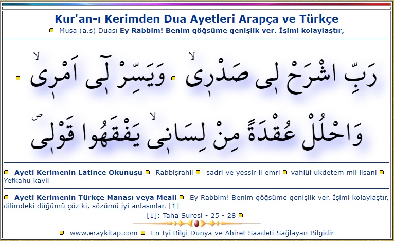 Taha-Suresi-25-28-Musa-a.s-Duasi